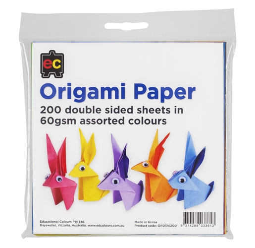Origami Paper Double Sided Cols PK200 EC